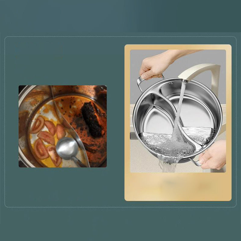 🏘️Essential For The Home Kitchen🍲Thickened Stainless Steel Dual Flavor Hot Pot