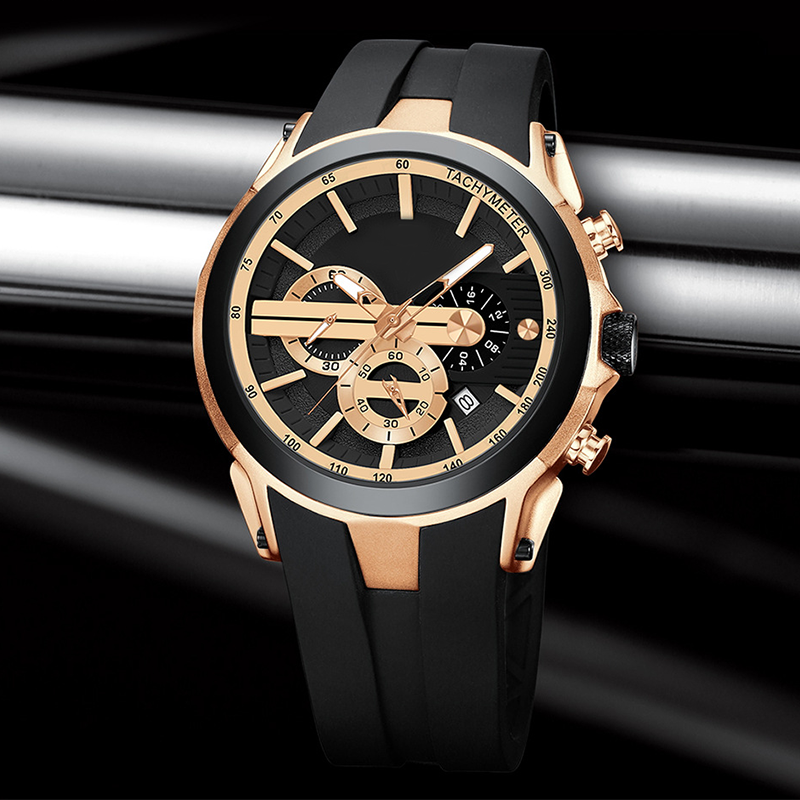 🔥⌚Sportuhr im Stil mit Leuchtanzeige, Silikonarmband und wasserdichtem Design