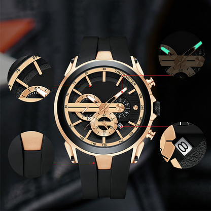 🔥⌚Sportuhr im Stil mit Leuchtanzeige, Silikonarmband und wasserdichtem Design