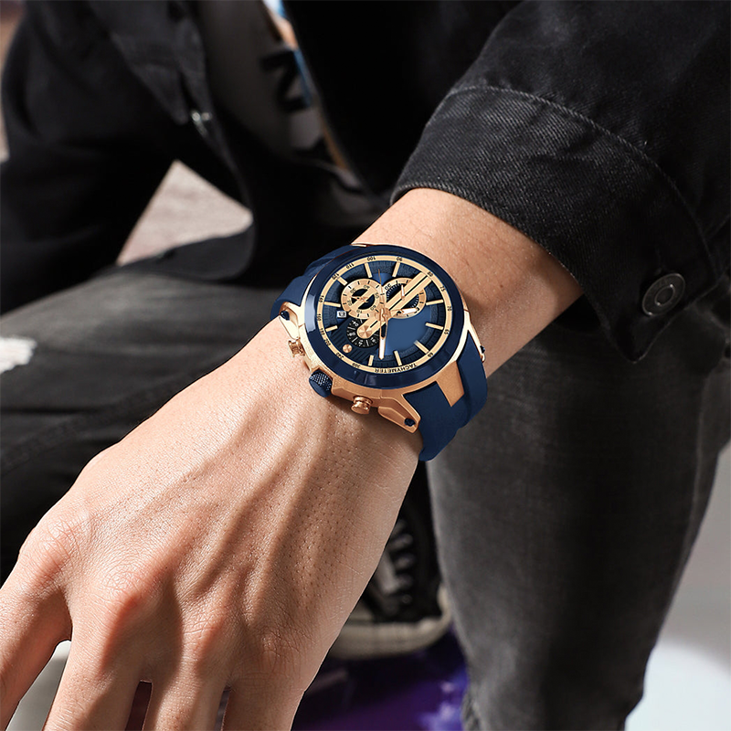 🔥⌚Sportuhr im Stil mit Leuchtanzeige, Silikonarmband und wasserdichtem Design