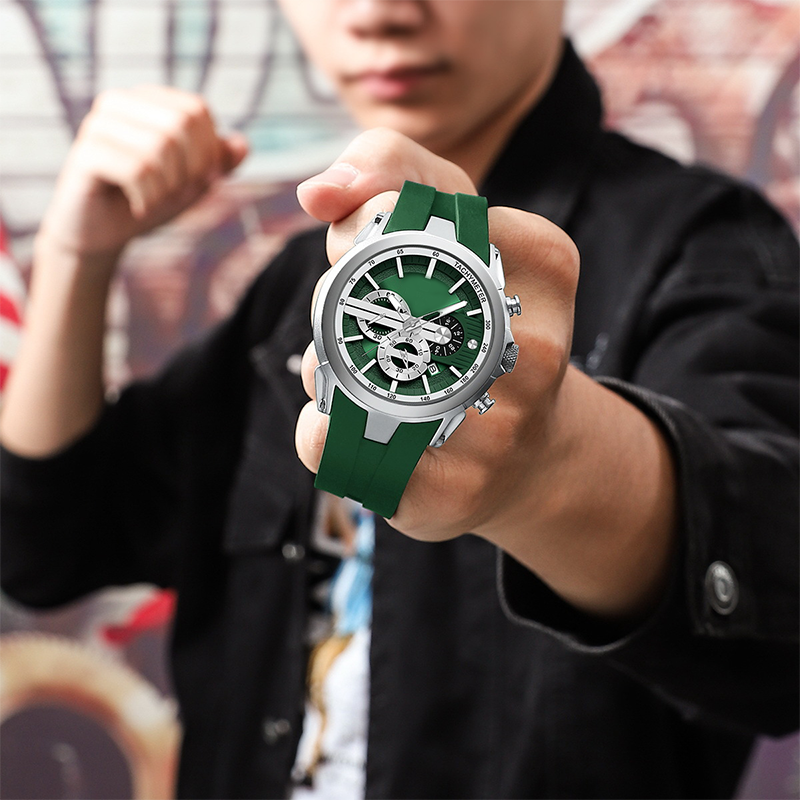 🔥⌚Sportuhr im Stil mit Leuchtanzeige, Silikonarmband und wasserdichtem Design