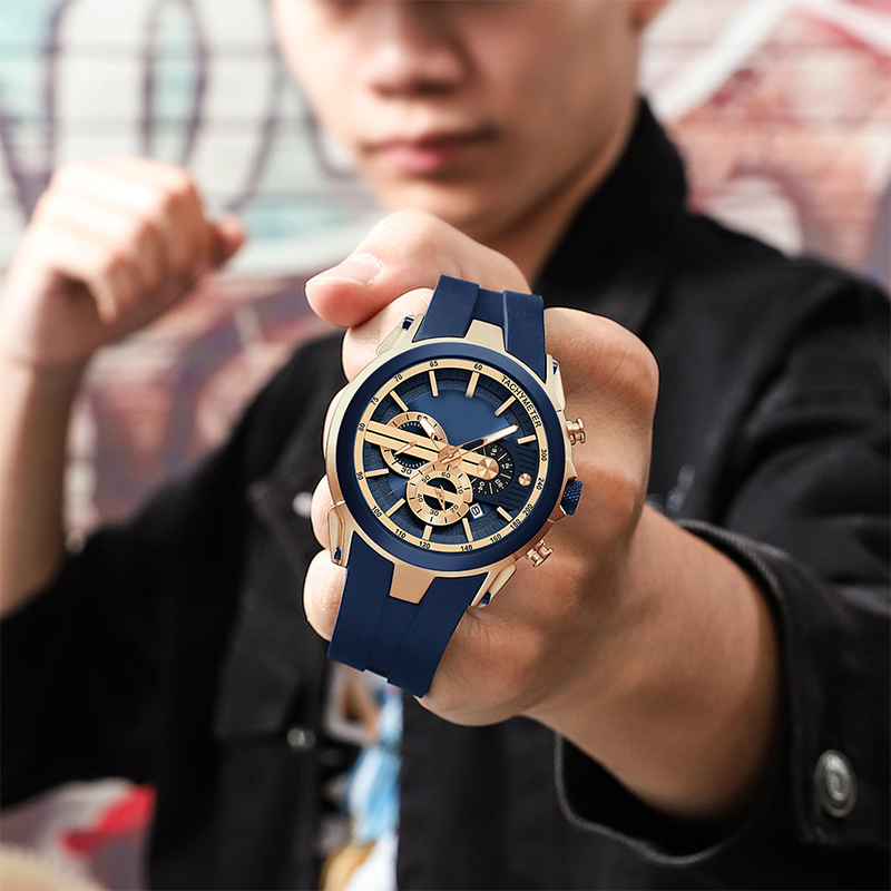 🔥⌚Sportuhr im Stil mit Leuchtanzeige, Silikonarmband und wasserdichtem Design