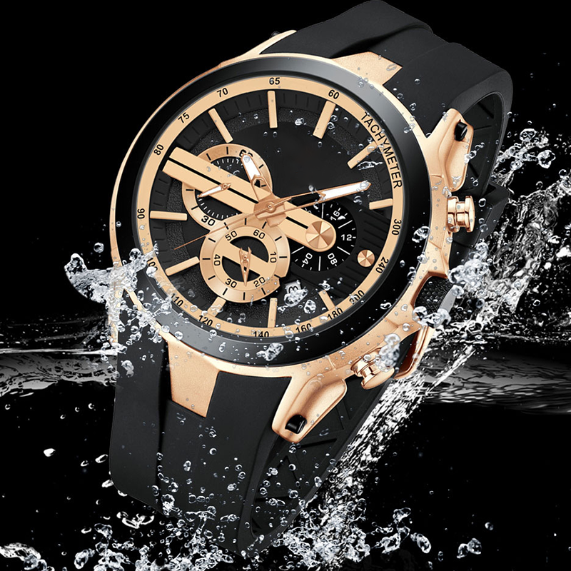 🔥⌚Sportuhr im Stil mit Leuchtanzeige, Silikonarmband und wasserdichtem Design