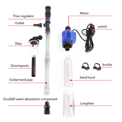 ⏳Begrenzte Zeit 50% Rabatt💥Elektrischer Saugnapf-Aquarium-Wasserwechsler-Filterreiniger