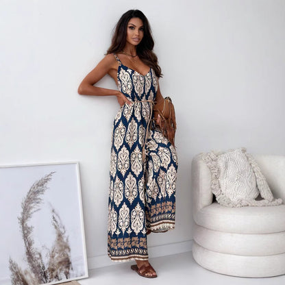 🌸Zeitlich begrenzt 50% RABATT🌸Trendiger rückenfreier Jumpsuit für Damen mit Quastengürtel🔥