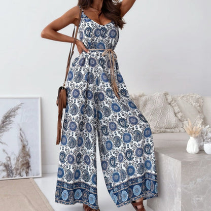 🌸Zeitlich begrenzt 50% RABATT🌸Trendiger rückenfreier Jumpsuit für Damen mit Quastengürtel🔥