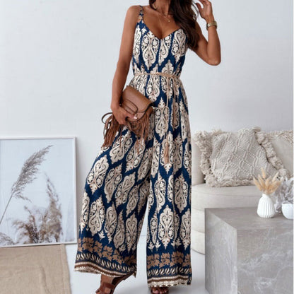 🌸Zeitlich begrenzt 50% RABATT🌸Trendiger rückenfreier Jumpsuit für Damen mit Quastengürtel🔥