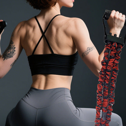 💪🏅3-Wege-Widerstandsband aus Naturlatex - Ganzkörper-Stretching & Krafttraining