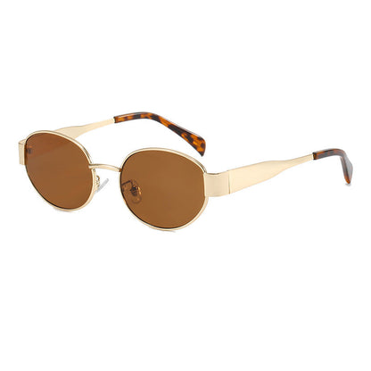 🔥2025 HEIßER VERKAUF🔥Vintage Sonnenbrille mit ovalem Rahmen und Etui