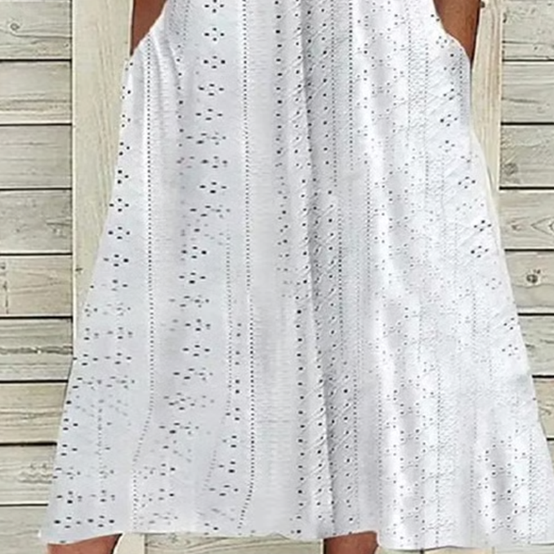 🌸💐Elegantes Kleid mit V-Ausschnitt und Hohlkehle für Frauen🚀Kaufen Sie 2 und erhalten Sie kostenlosen Versand🚀