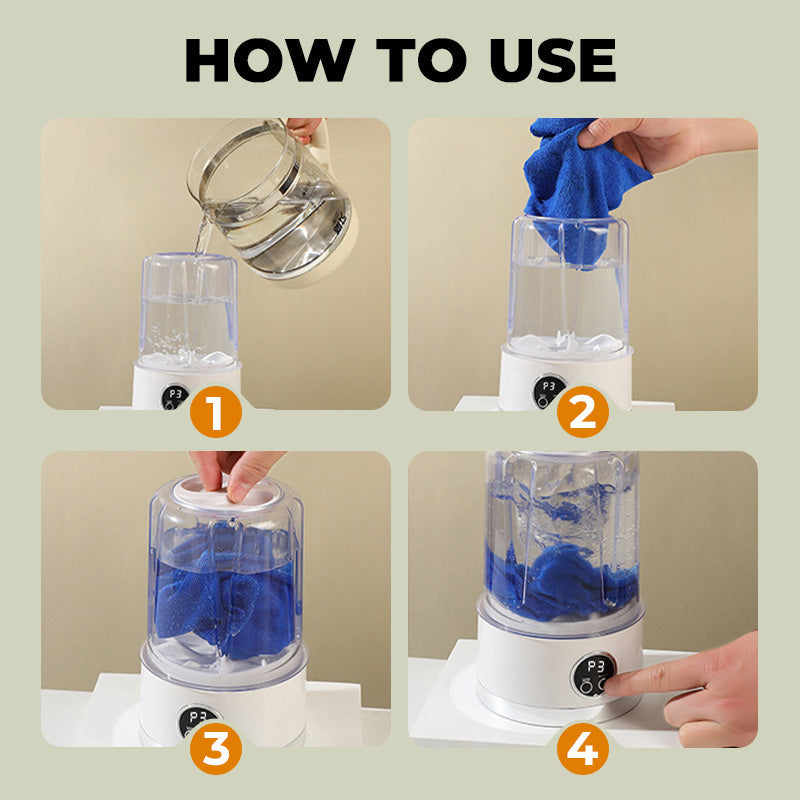 🔥Limitierter Verkauf 50% Rabatt🔥Tragbare automatische Mini-Waschmaschine