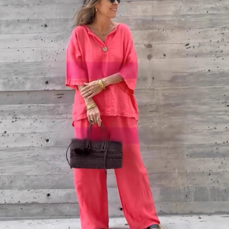 2-teiliges Set aus Oberteil und Hose im Loose Fit für Damen