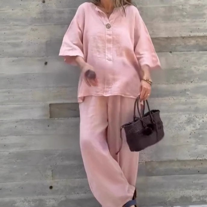 2-teiliges Set aus Oberteil und Hose im Loose Fit für Damen