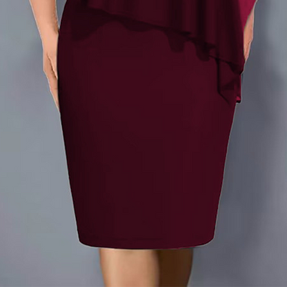 ✨🎉Sommerschlussverkauf 50% OFF💃Strass-Cape-Kleid mit V-Ausschnitt und Chiffon-Überzug