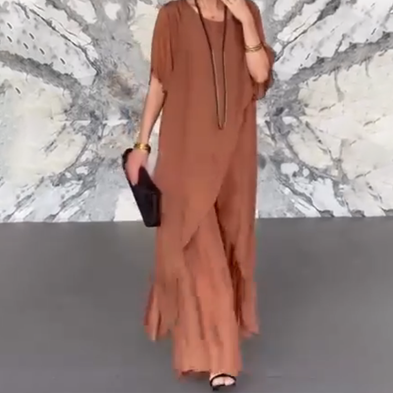 ✨2025 HEISSER VERKAUF✨💃💖Damen-Set aus asymmetrischem Oberteil und lockerer Hose