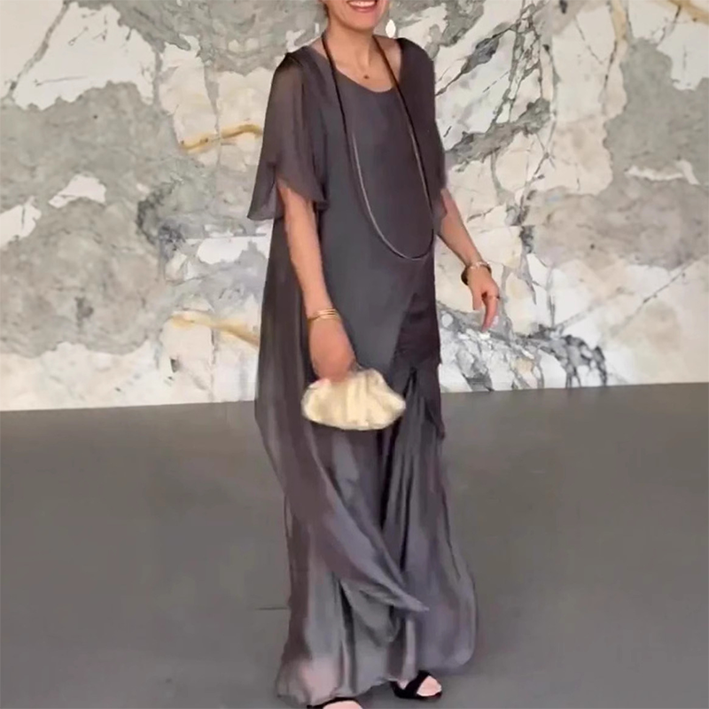 ✨2025 HEISSER VERKAUF✨💃💖Damen-Set aus asymmetrischem Oberteil und lockerer Hose