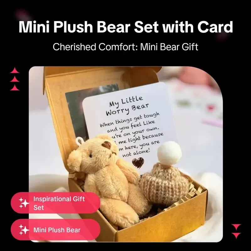 🔥Letzter Tag Sonderpreis-50% Rabatt🎁Handgefertigter Mini-Plüsch-Teddybär in einer Box