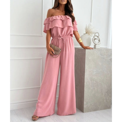 🌺Schulterfreier Rüschen-Jumpsuit für Damen🍑