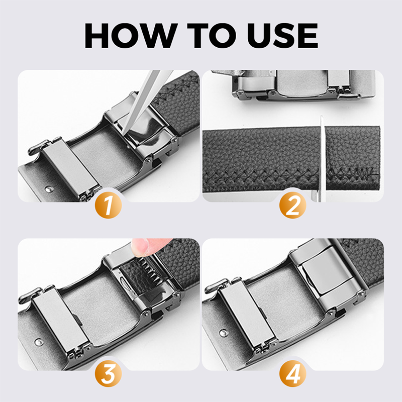 Verstellbarer Ratschengürtel für Herren für Freizeit- und Abendgarderobe