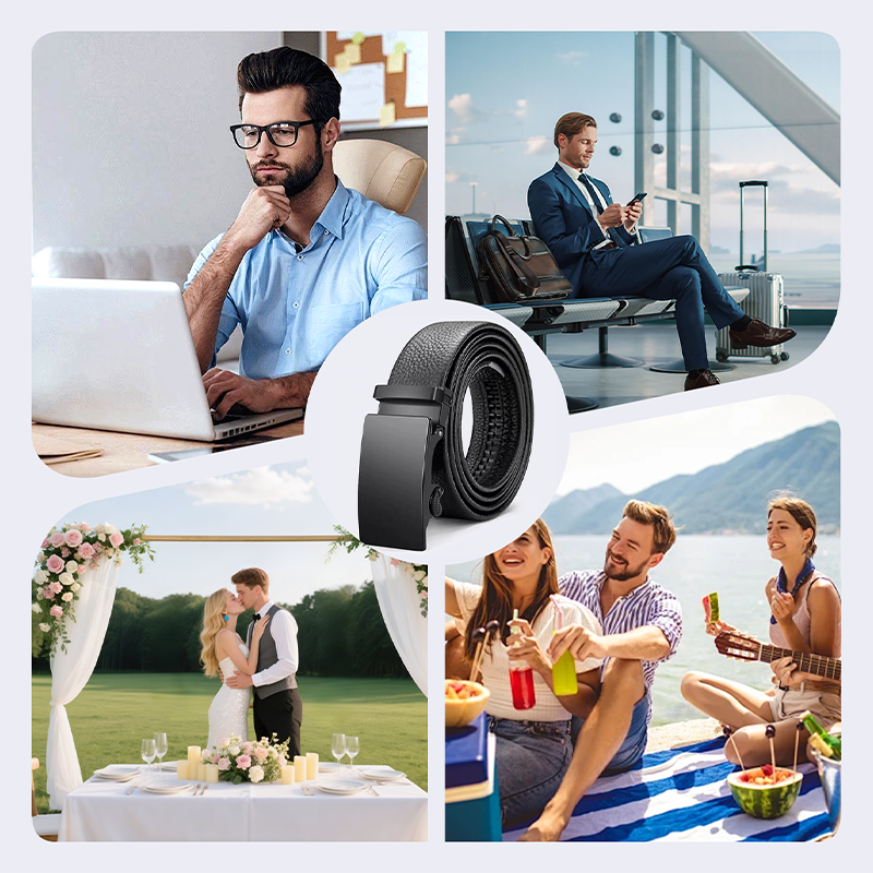 Verstellbarer Ratschengürtel für Herren für Freizeit- und Abendgarderobe