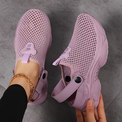 👟✨EVA-Sohlen federn jeden Schritt ab-Atmungsaktive, rutschfeste und lässige orthopädische Damen-Sneaker🚶‍♀️🏞️