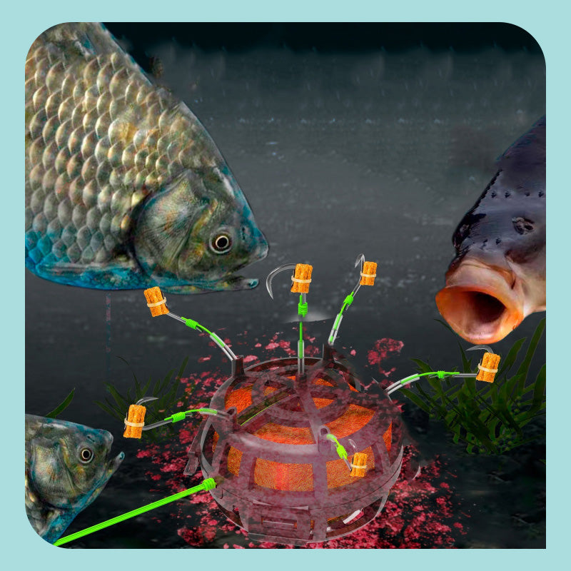 🔥2025 Heißer Verkauf🔥360° Schwimmender Köderkäfig Angelhaken