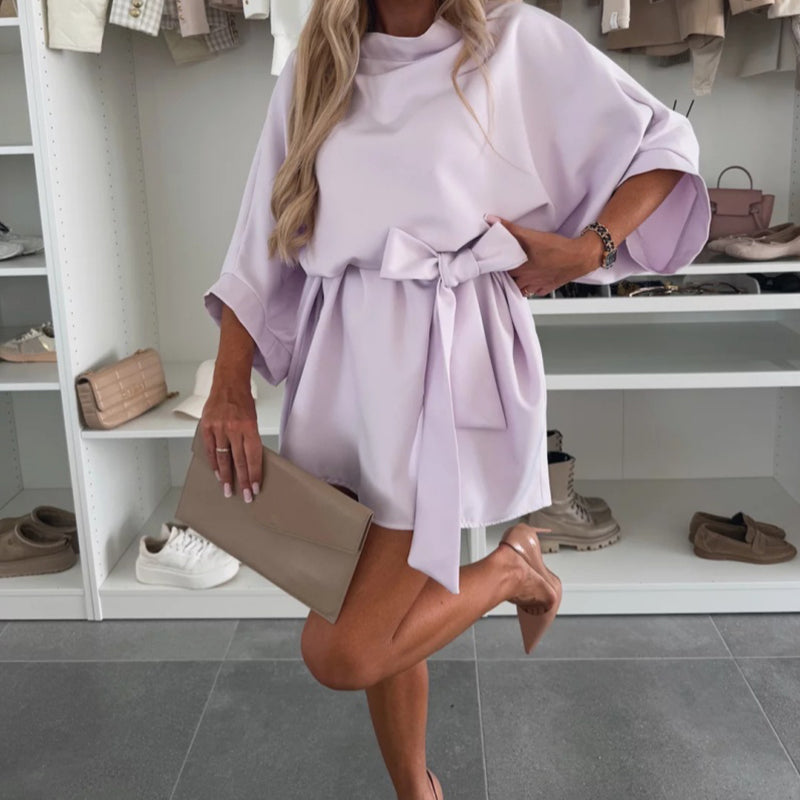 Modisches, lockeres Kleid mit Dolman-Ärmeln für Damen