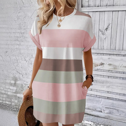 ⏳Zeitlich begrenzter Rabatt💥💃Damen Freizeitkleid mit Rundhalsausschnitt