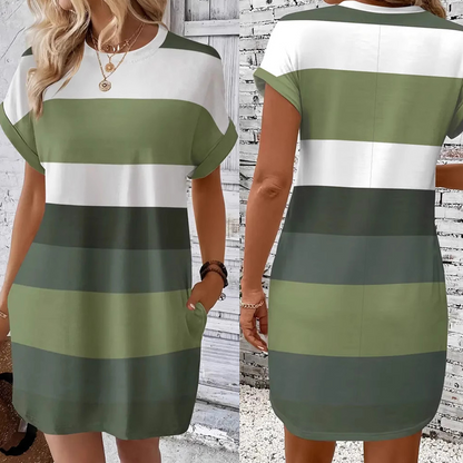 ⏳Zeitlich begrenzter Rabatt💥💃Damen Freizeitkleid mit Rundhalsausschnitt