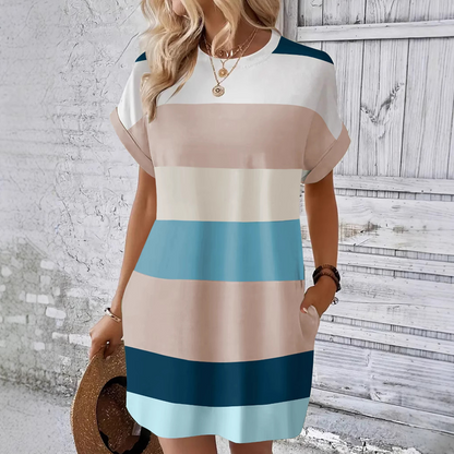 ⏳Zeitlich begrenzter Rabatt💥💃Damen Freizeitkleid mit Rundhalsausschnitt