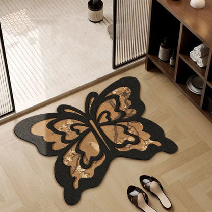 ✨Retro Butterfly Kieselgurmatte - 🏠schnell trocknend und rutschfest