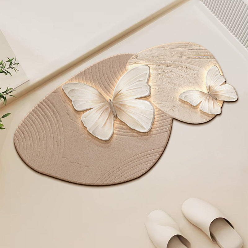 ✨Retro Butterfly Kieselgurmatte - 🏠schnell trocknend und rutschfest
