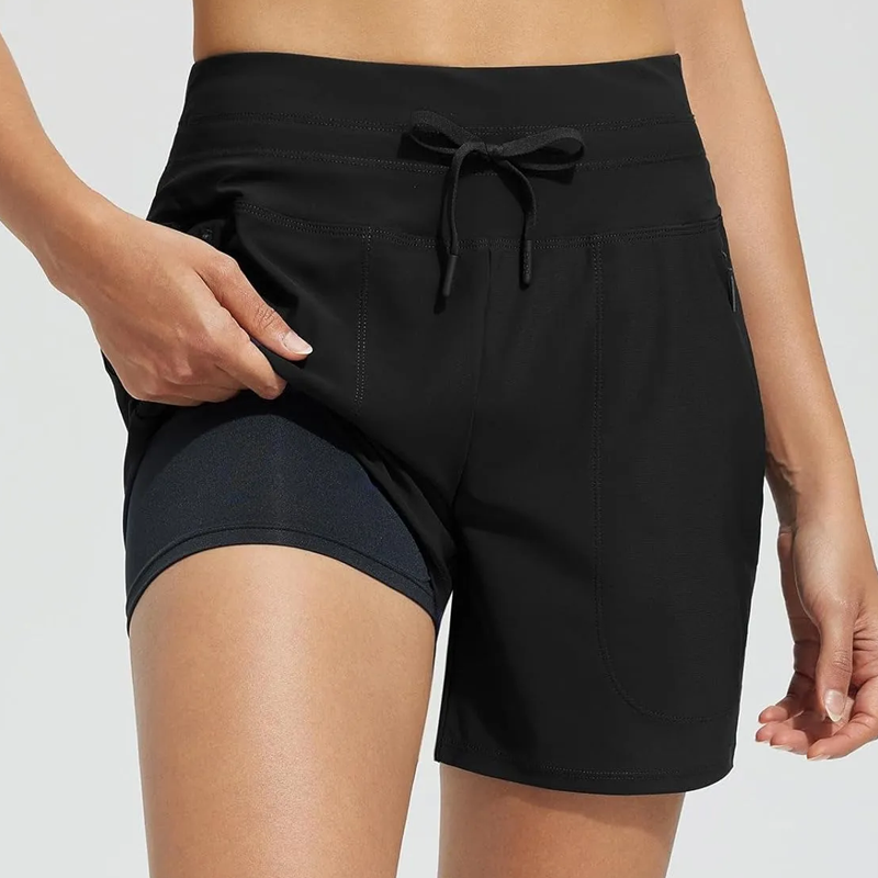 ⏰Zeitlich begrenzter Rabatt☀️Schnell trocknende Badeshorts mit hoher Taille für Frauen💯