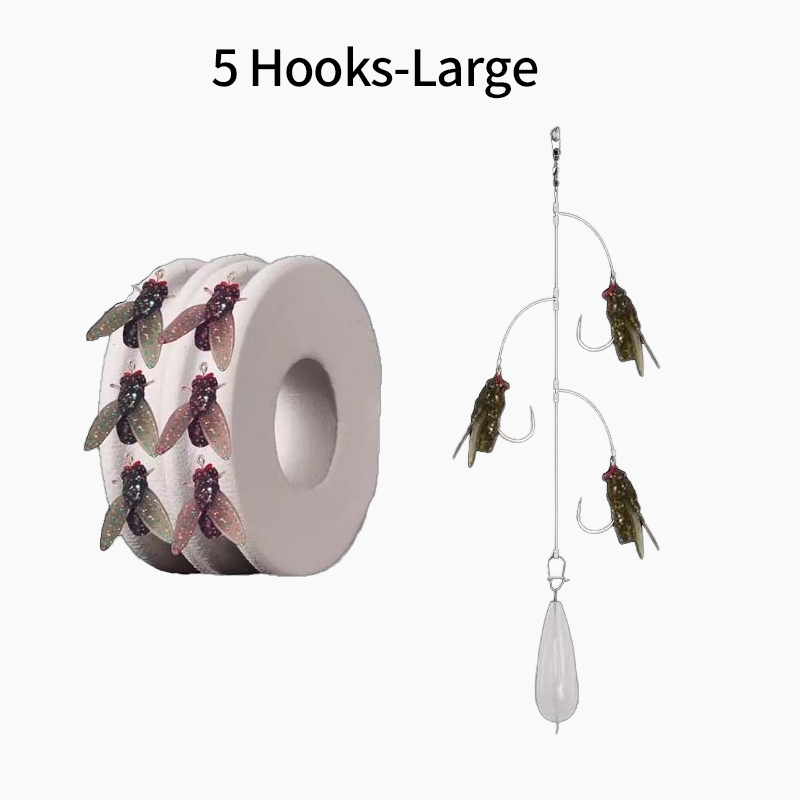 🎣Künstliches Fliegenfischköder-Set mit mehreren Haken