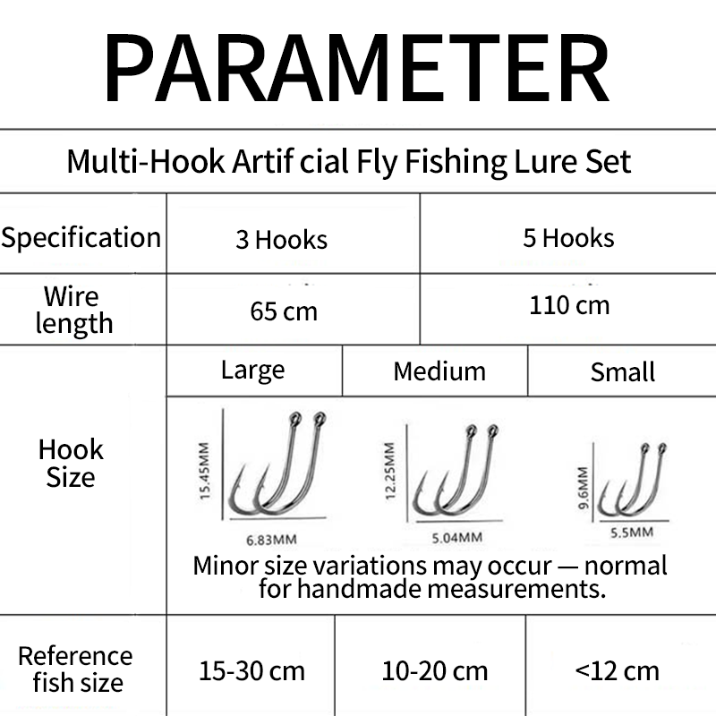 🎣Künstliches Fliegenfischköder-Set mit mehreren Haken