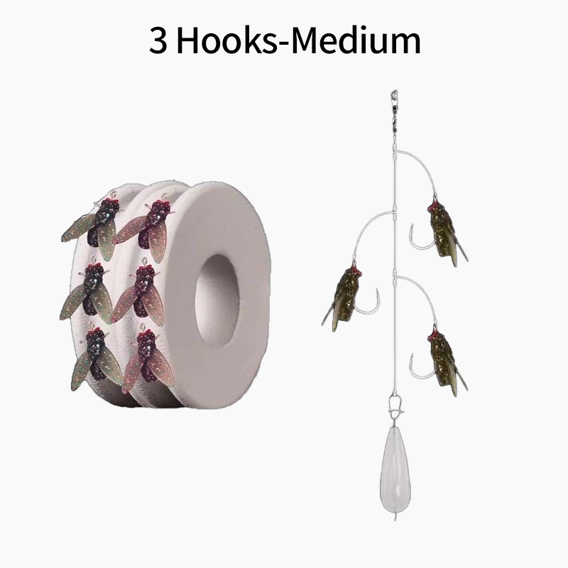🎣Künstliches Fliegenfischköder-Set mit mehreren Haken