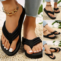 Damen rutschfeste Flip-Flops mit flacher Sohle