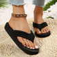 Damen rutschfeste Flip-Flops mit flacher Sohle