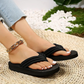 Damen rutschfeste Flip-Flops mit flacher Sohle