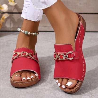 👡64% zeitlich begrenzter Rabatt✨Orthopädische Sandalen mit goldener Schnalle