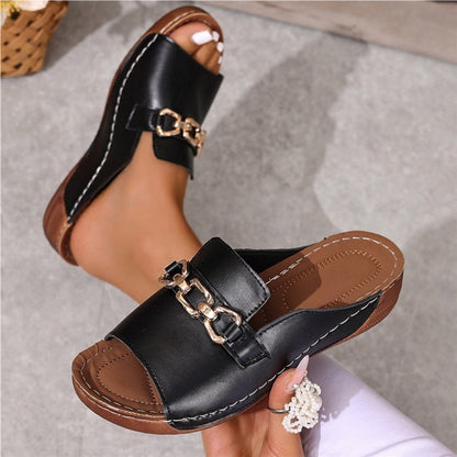 👡64% zeitlich begrenzter Rabatt✨Orthopädische Sandalen mit goldener Schnalle