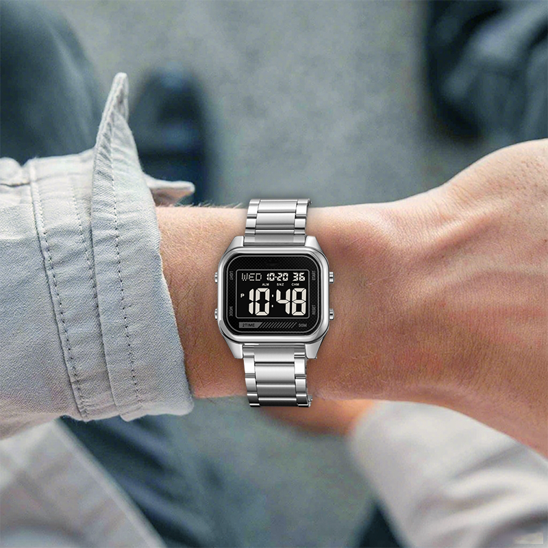 Wasserdichte Multifunktions-Digitaluhr für Herren
