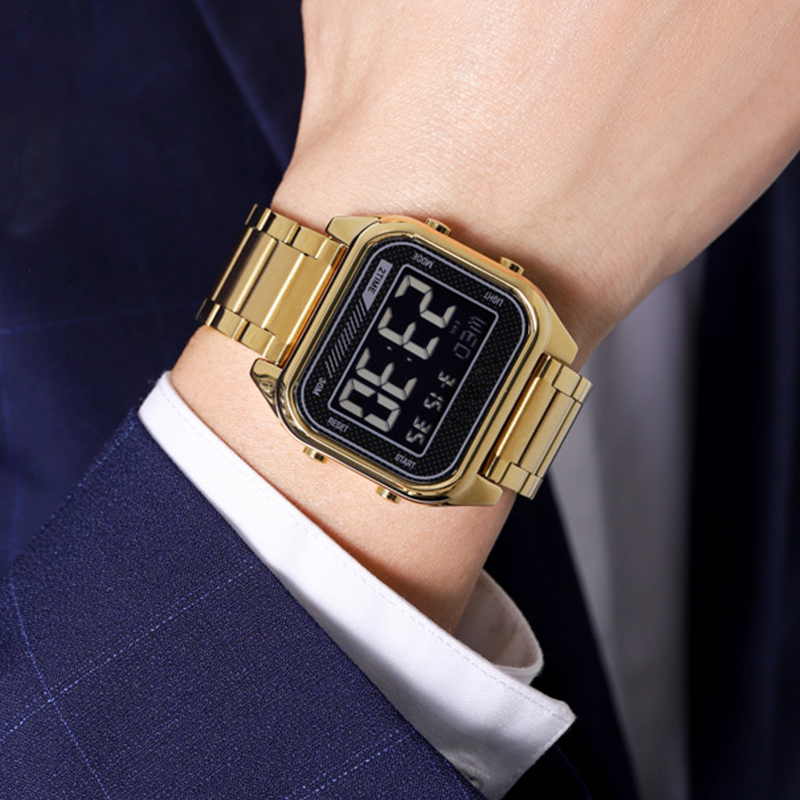 Wasserdichte Multifunktions-Digitaluhr für Herren