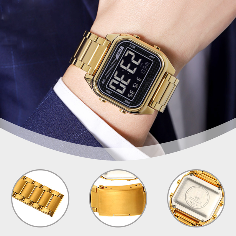 Wasserdichte Multifunktions-Digitaluhr für Herren