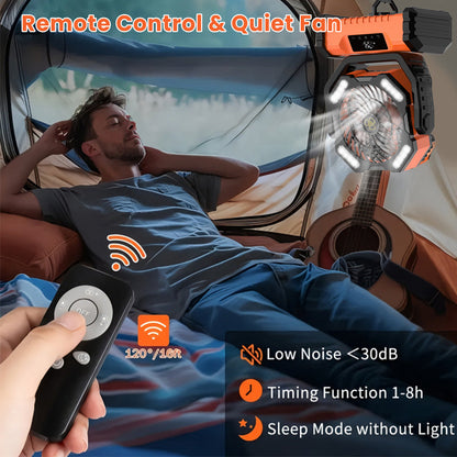 🔥Hot Sale 50% OFF🎁Tragbarer oszillierender Ventilator mit Fernbedienung