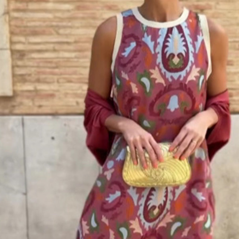 🌺Damen-Zweiteiler: Ärmelloses Maxikleid & Sommerjacke