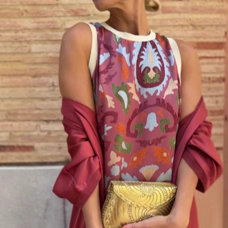 🌺Damen-Zweiteiler: Ärmelloses Maxikleid & Sommerjacke