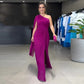 🌟Elegantes One-Shoulder-Maxikleid für Damen mit Schlitz