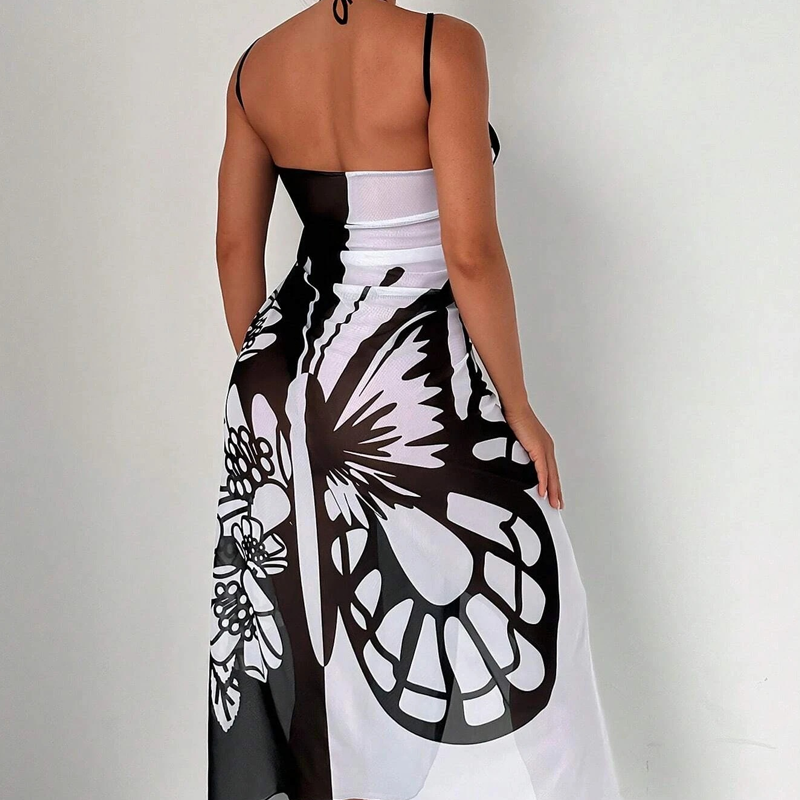 ⏳Zeitlich begrenztes Sonderangebot⏰💃Damen-Schmetterlings-Badeanzug, Cover-Up & Kleid