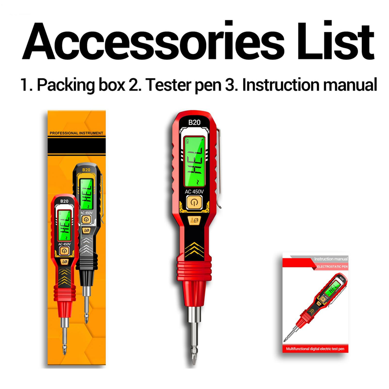 📢Zeitbegrenzter 63% Rabatt✨Berührungsloser Spannungsprüfer mit LCD-Anzeige🏆